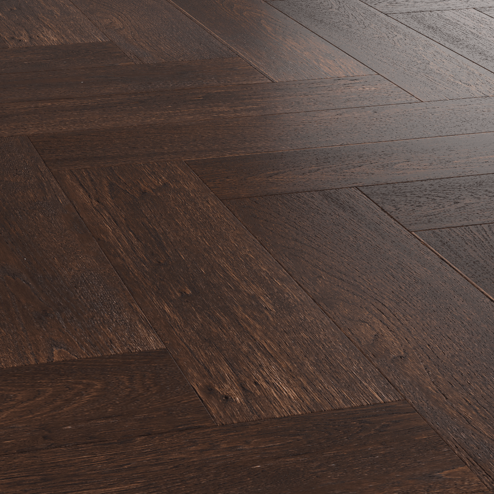 Паркет Елка Английская Royal Parket 490х125х13мм Дуб Натур Карамель лак