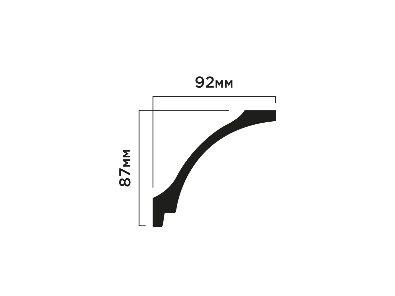 Карниз HIWOOD A126 87 × 92 × 2000 мм
