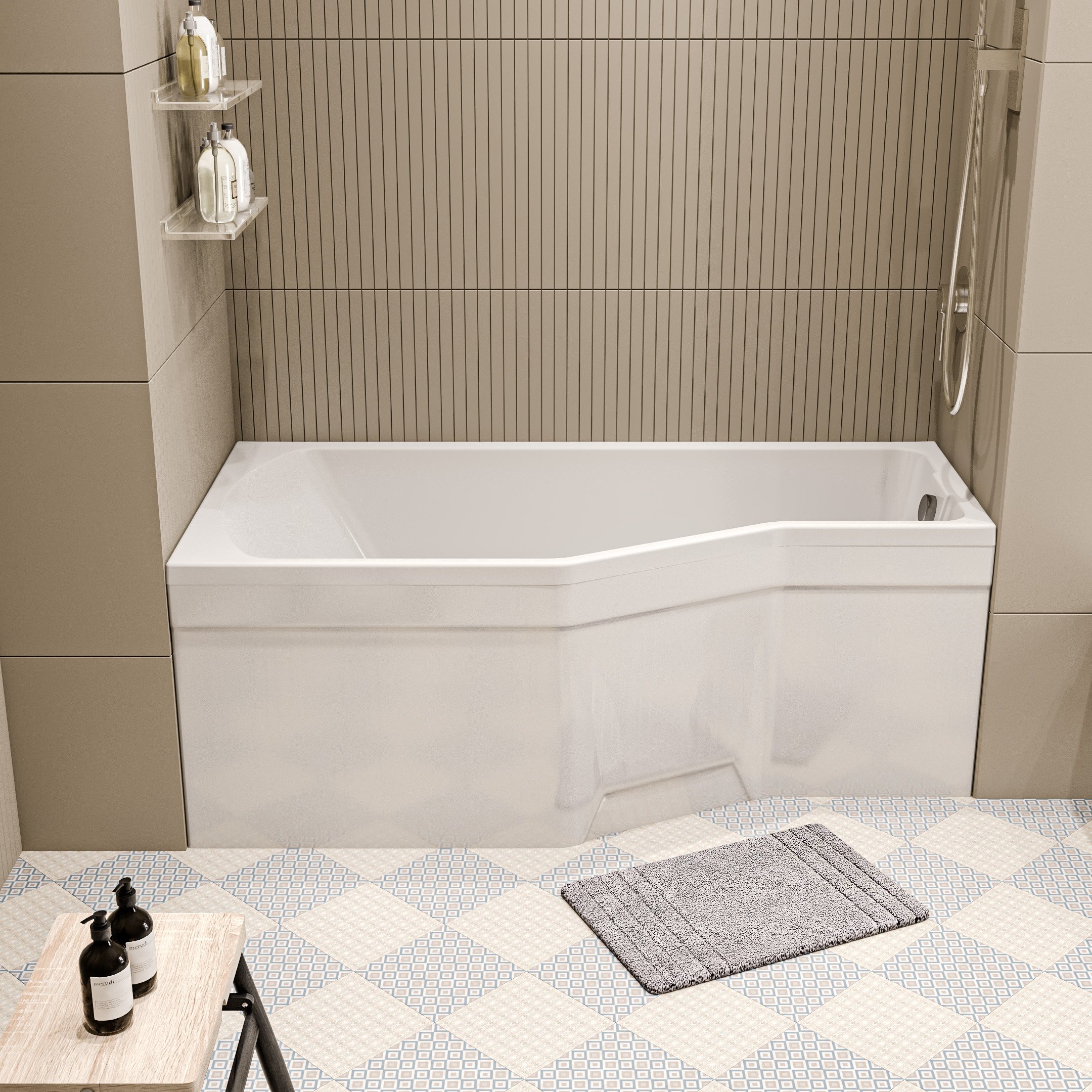 Акриловая ванна 150х75 см Creto Karmen 33-15075L белая