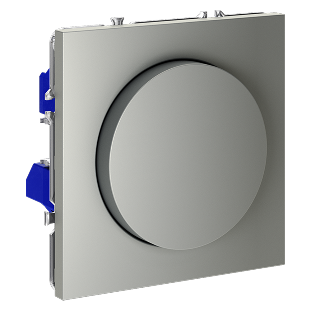 Светорегулятор встраиваемый VOLTUM S70 поворотно-нажимной 600 Вт, (сталь)