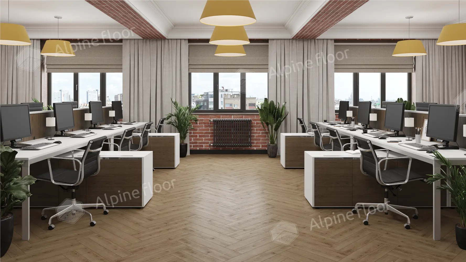 Ламинат Alpine Floor Herringbone 12 Pro 4V 34 (CH) LF106-07B Дуб Прованс