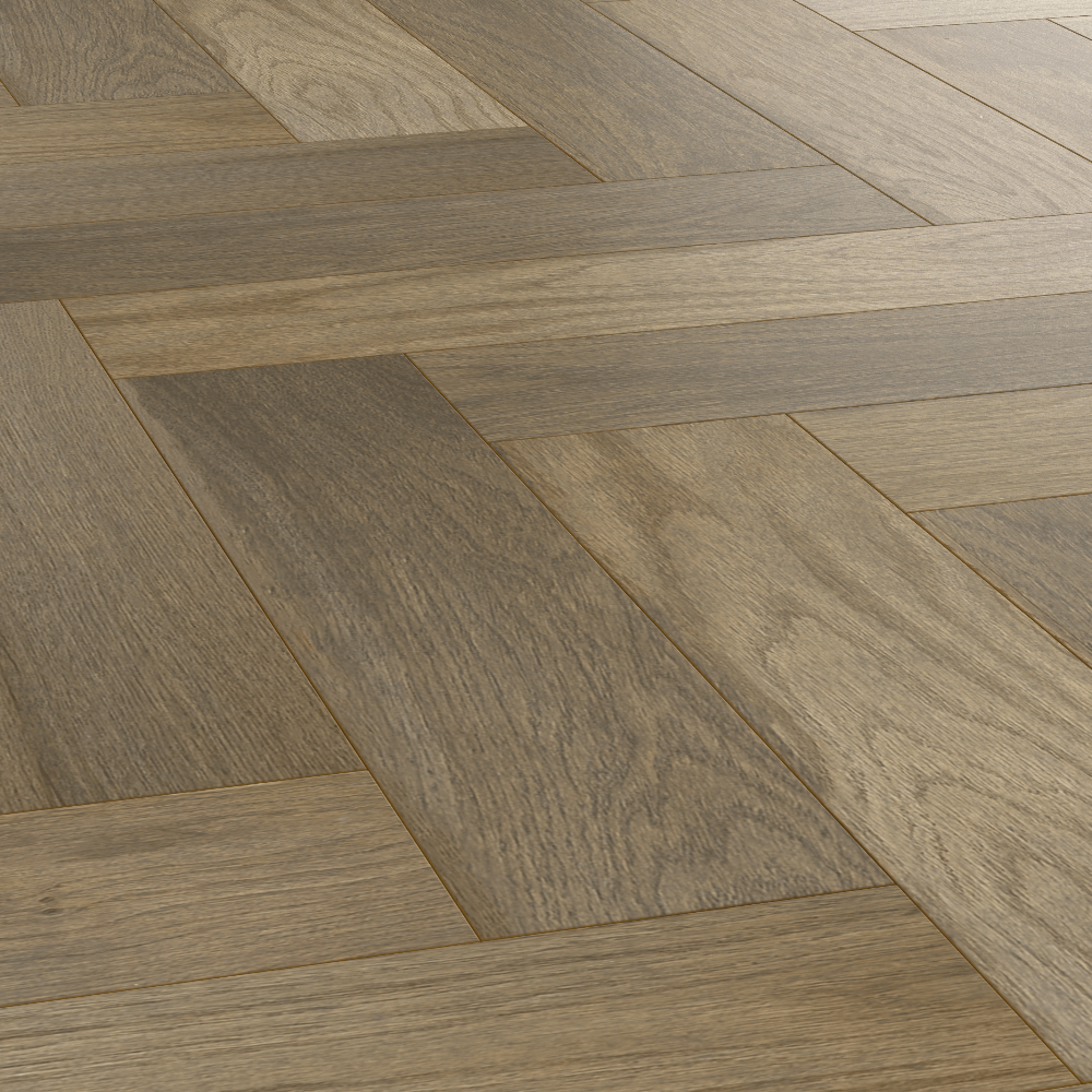 Паркет Елка Английская Royal Parket 490х125х13мм Дуб Натур Норман лак