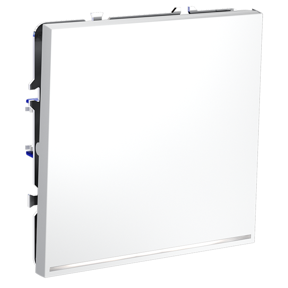 Проходной переключатель встраиваемый VOLTUM S70 одноклавишный с подсветкой 10А, (белый матовый)