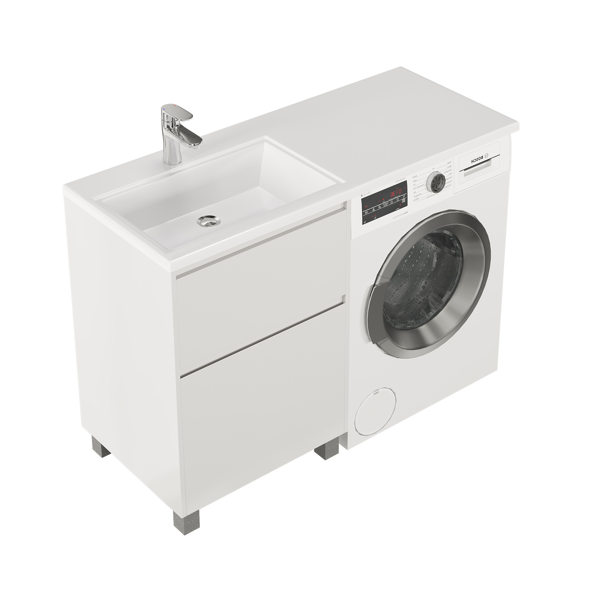 Тумба с раковиной напольная Creto Cafor White 120 левосторонняя