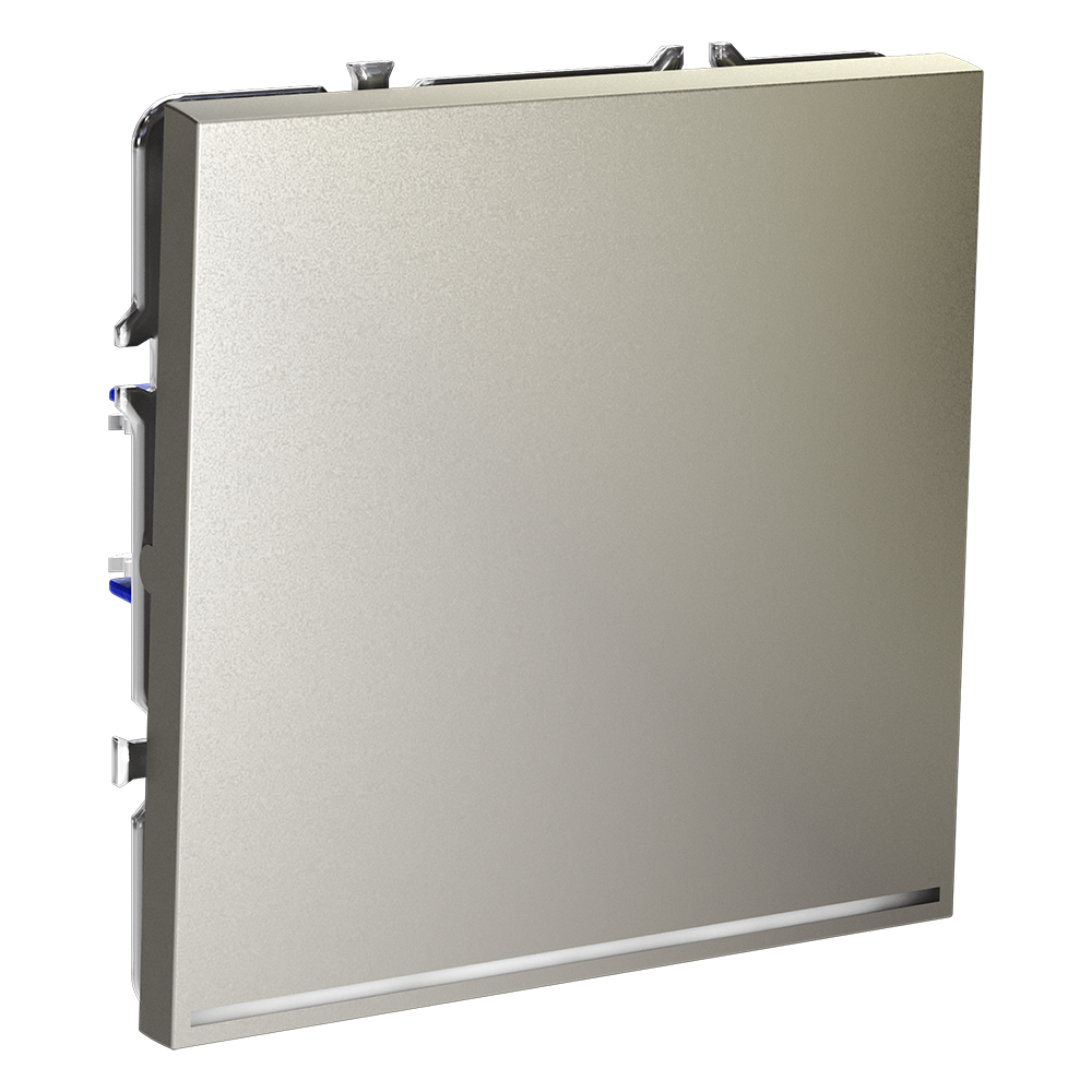 Проходной переключатель встраиваемый VOLTUM S70 одноклавишный с подсветкой 10А, (шелк)