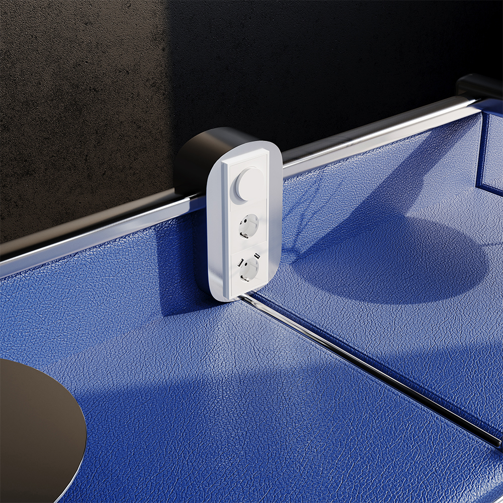 Рамка пластиковая VOLTUM S70 на 3 поста, (белый глянцевый)