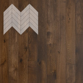 Паркет Елка Французская Lab Arte Chevron Дуб Натур Коньяк лак 600/475х125х14/3/45°