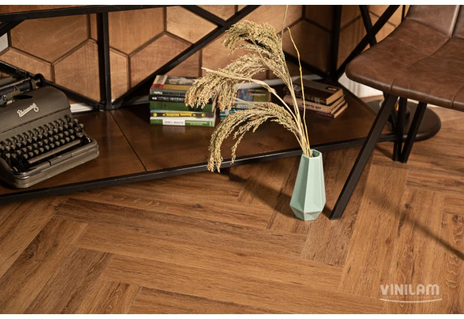 ПВХ плитка VINILAM Parquet Herringbone Glue GGD11210 Паркет Де Вилль Glue