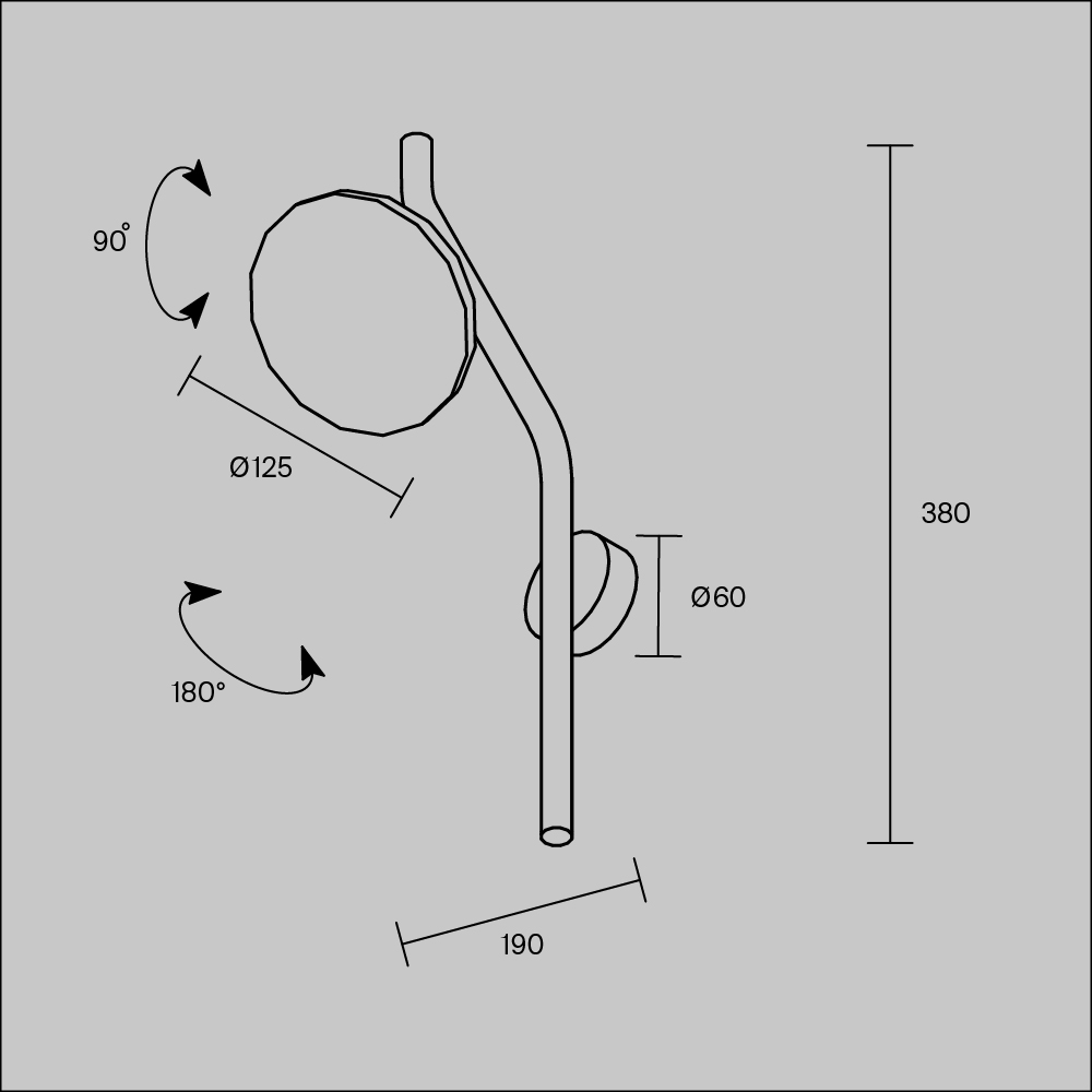 Настенный светильник (бра) Maytoni MOD451WL-L8B3K