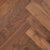 Английская елка Wood Bee Herringbone Американский Орех Кангари гладкий глянец Cangaree, UV-лак gloss 30±5% 