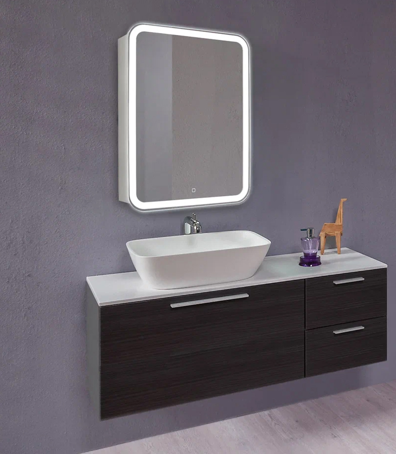 Зеркальный шкаф Creto Zoe 60х80 с LED подсветкой 16-602800Z