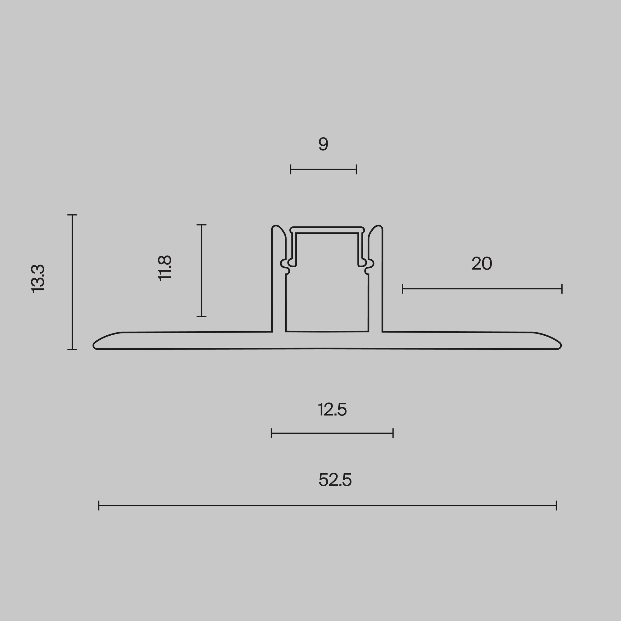 Профиль Led Strip ALM-5313B-S-2M