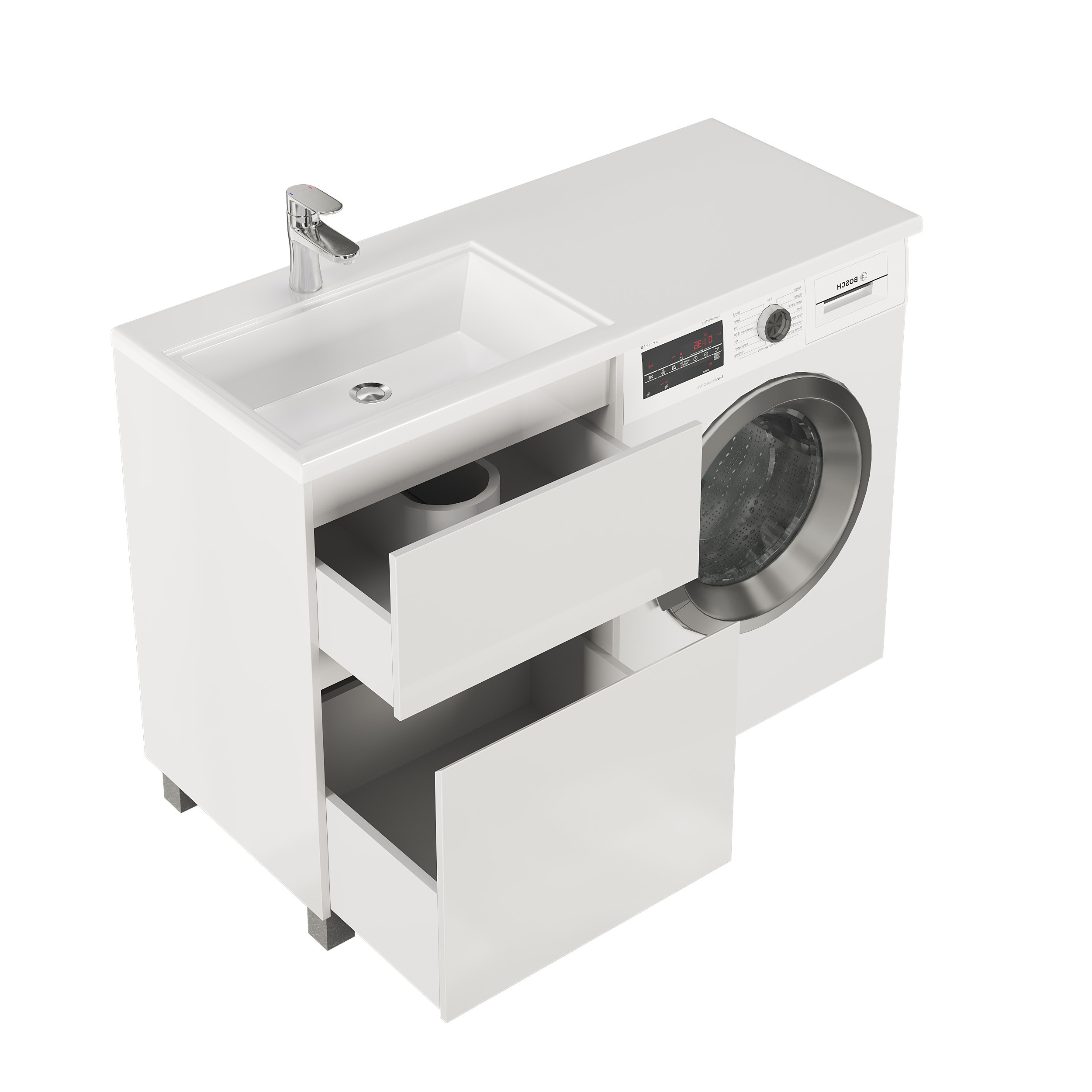 Тумба с раковиной напольная Creto Cafor White 120 левосторонняя