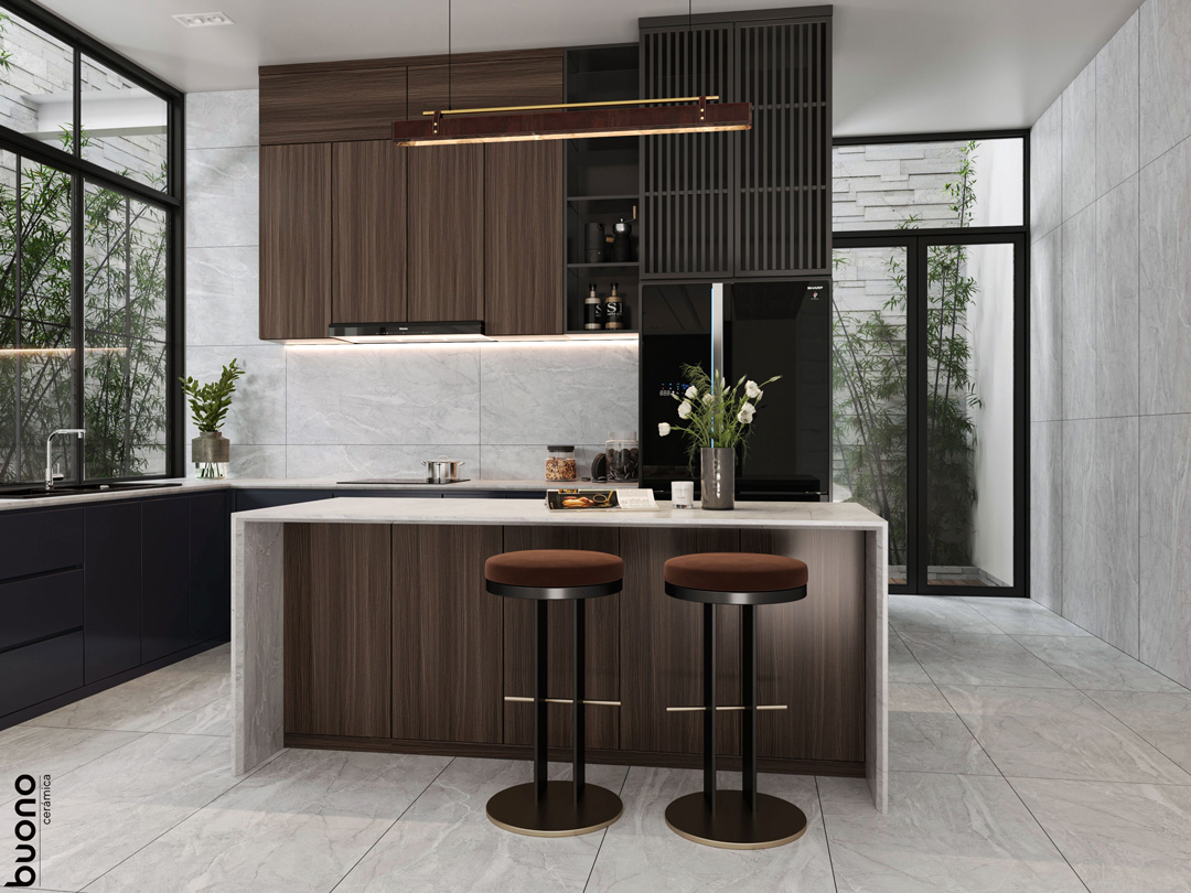 Керамогранит Buono Ceramica Stones Pietra Grey Carving  S4434C