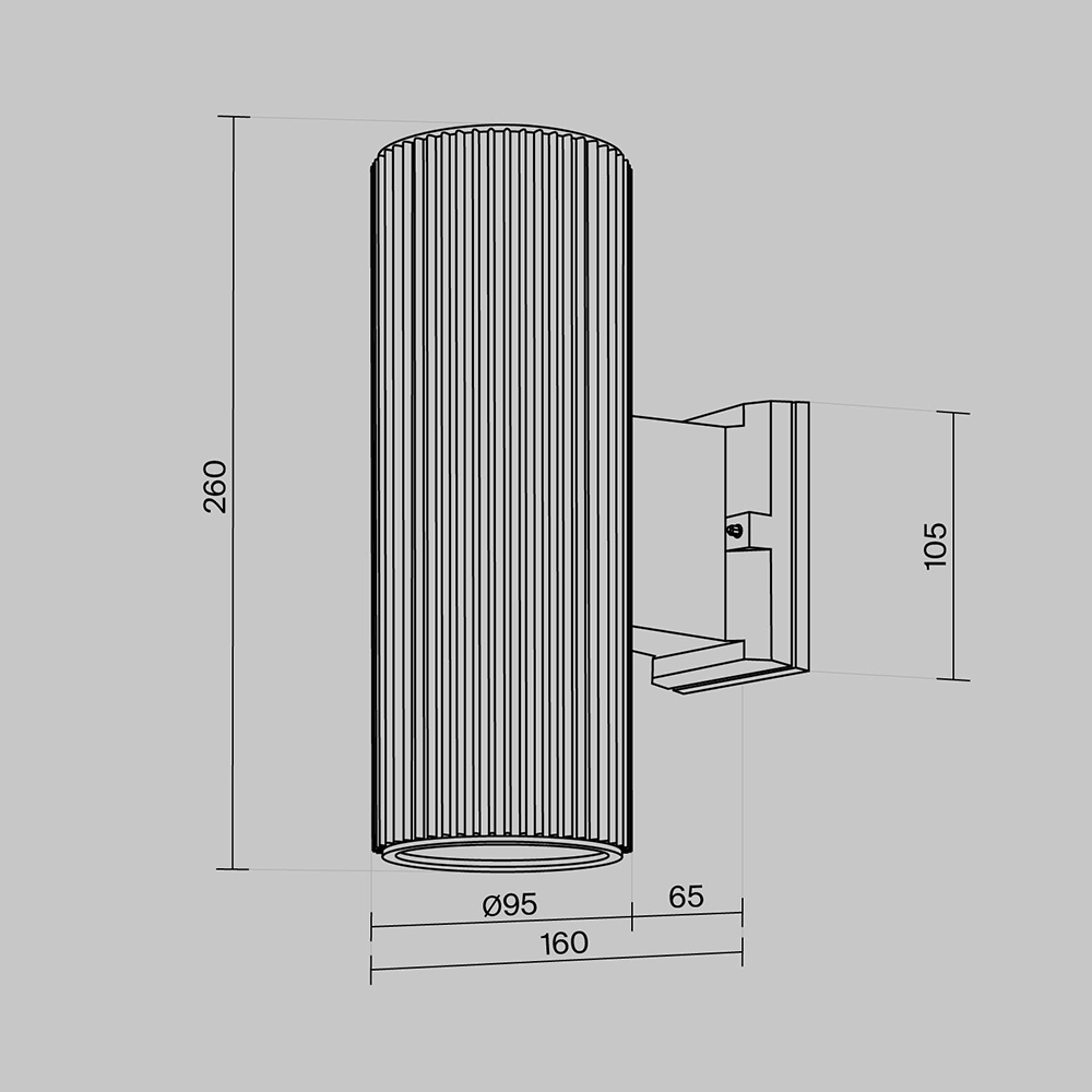 Уличный настенный светильник Outdoor O419WL-02B