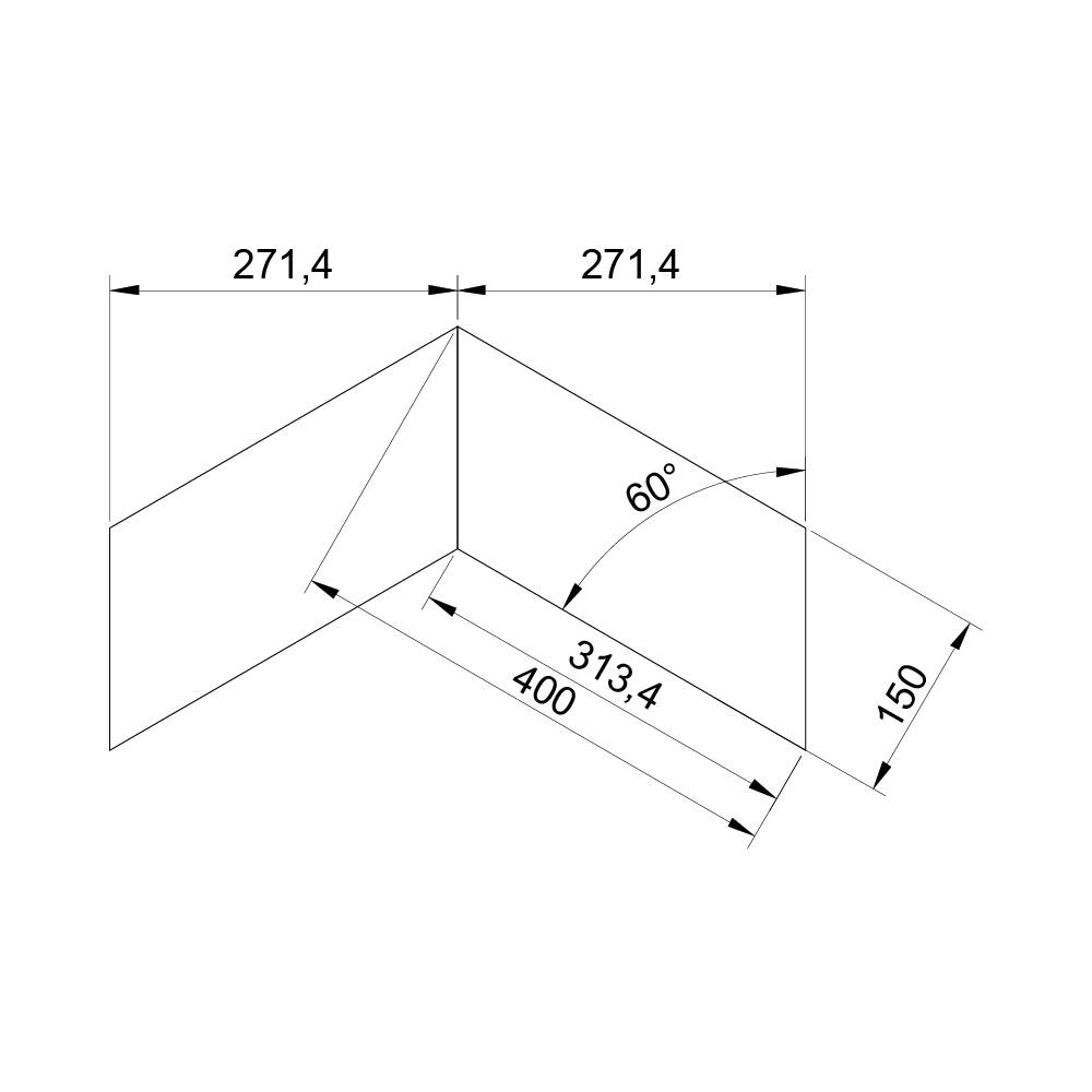 Паркет Елка Французская Lab Arte Chevron Дуб Селект Беж лак 400/313х150х14/3/60°