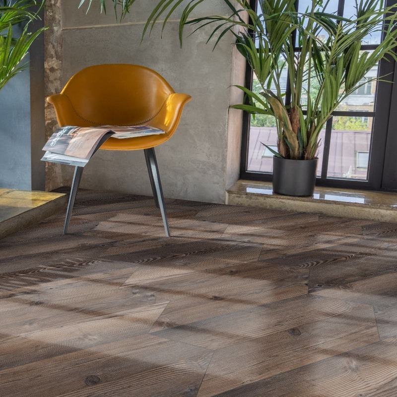 Кварц виниловый ламинат Aquafloor Parquet Glue Chevron AF2557PGCh