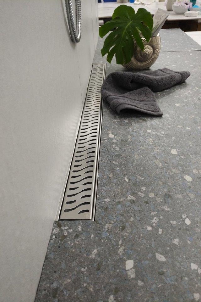 Душевой лоток 95 см Creto Zigzag CRE-950 ZN с решеткой, хром