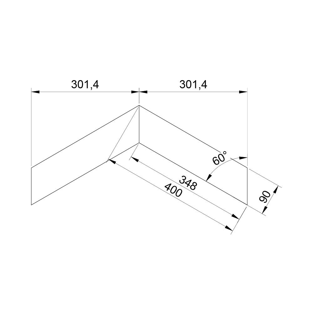 Паркет Елка Французская Lab Arte Chevron Дуб Селект 2006 лак 400/348х90х14/3/60°