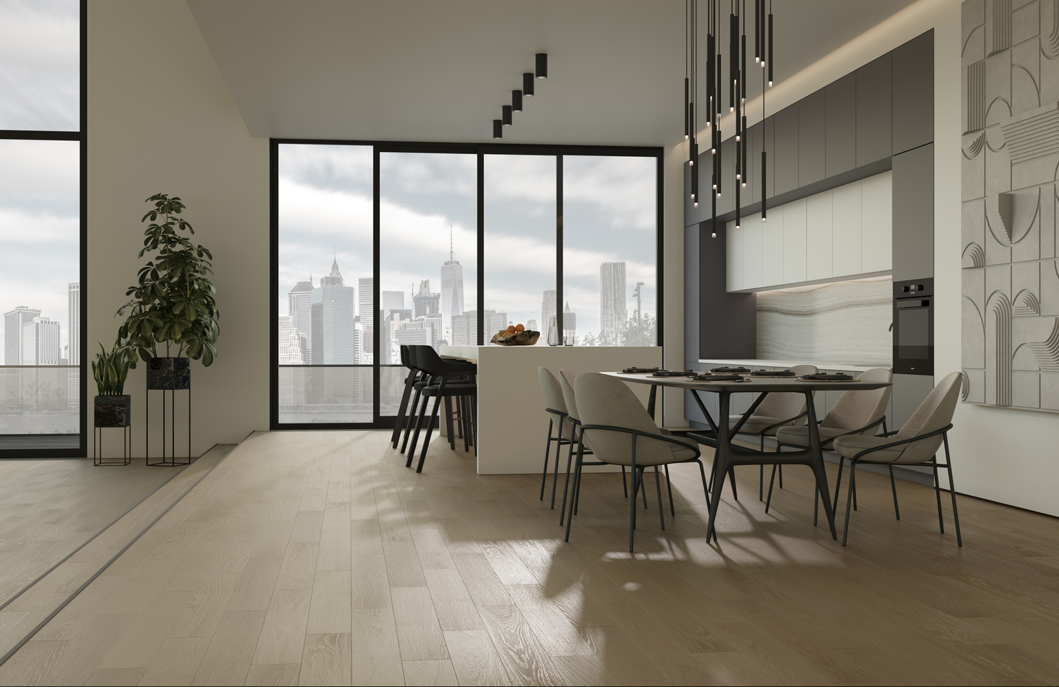 Кварцевый паркет Quartz Parquet Классик 7/1,2 мм Дуб Австрийский 418