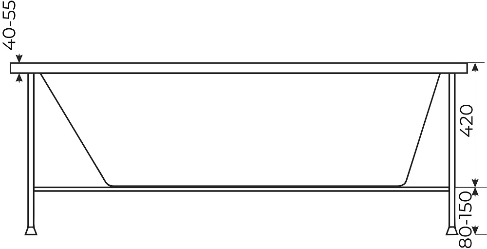 Акриловая ванна Creto Ares 170x75
