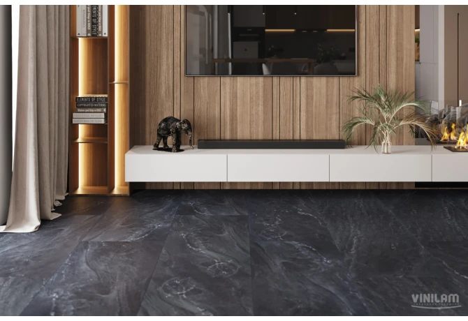 ПВХ плитка CERAMO VINILAM Glue 2,5 мм 91910 Неаполитанский Черный Glue