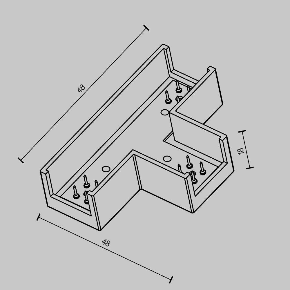 Комплектующие для систем освещения с токоведущими элементами Technical TRA160CT-11B