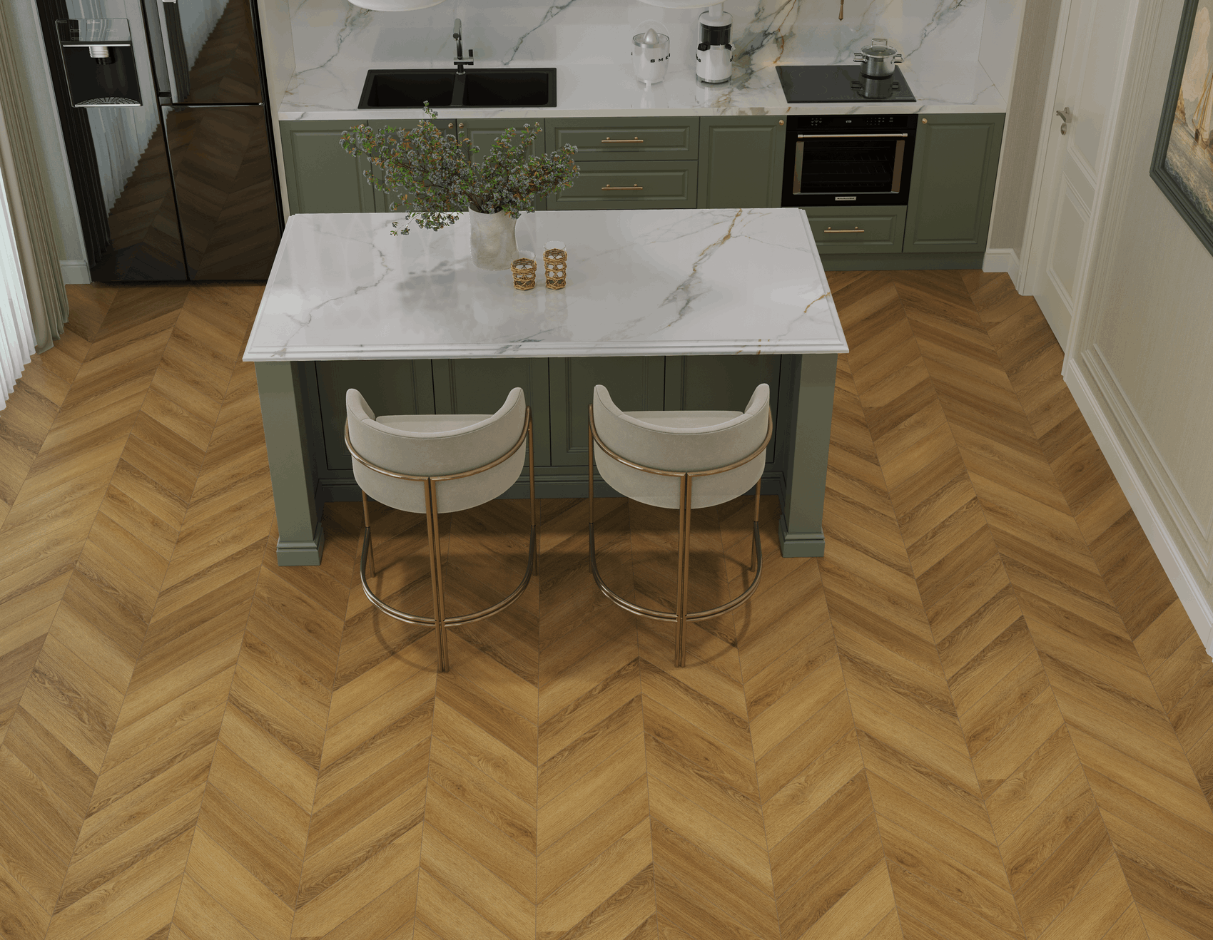 SPC Ламинат Tulesna Art Chevron FRESCO 1011-9