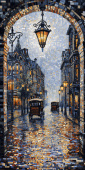 Керамогранит Декоративное панно MDetails Old City (набор из 4шт. 60x120) 120x240