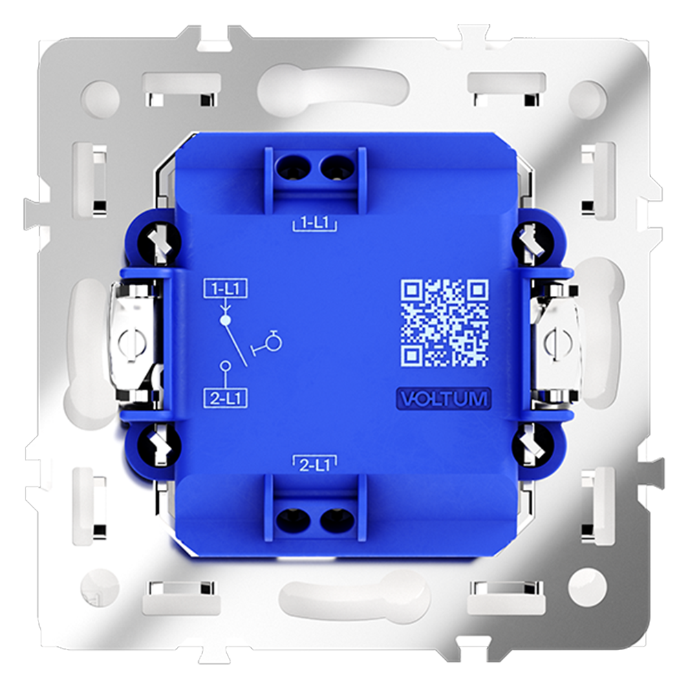 Выключатель с самовозвратом встраиваемый VOLTUM S70 одноклавишный 10А, (кашемир)