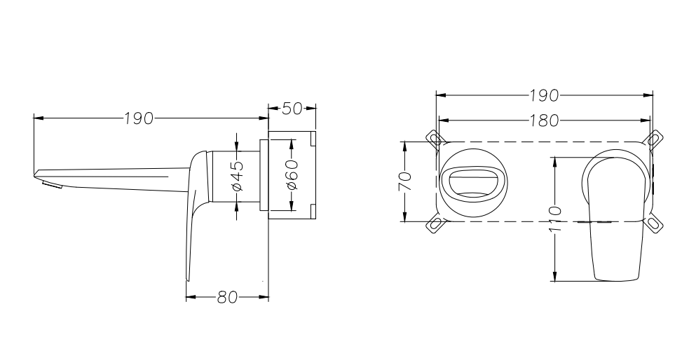 Смеситель для раковины Creto Mare 1.0 MARE-WSM-BN никель брашированный