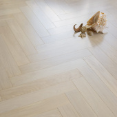 Coswick Английская ёлка 3-х слойная T&G шип-паз (90°) Белый иней 1174-1258-10