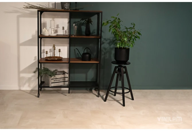 WPC CERAMO VINILAM STONE 8 мм 71615 Бетон Белый 8 mm