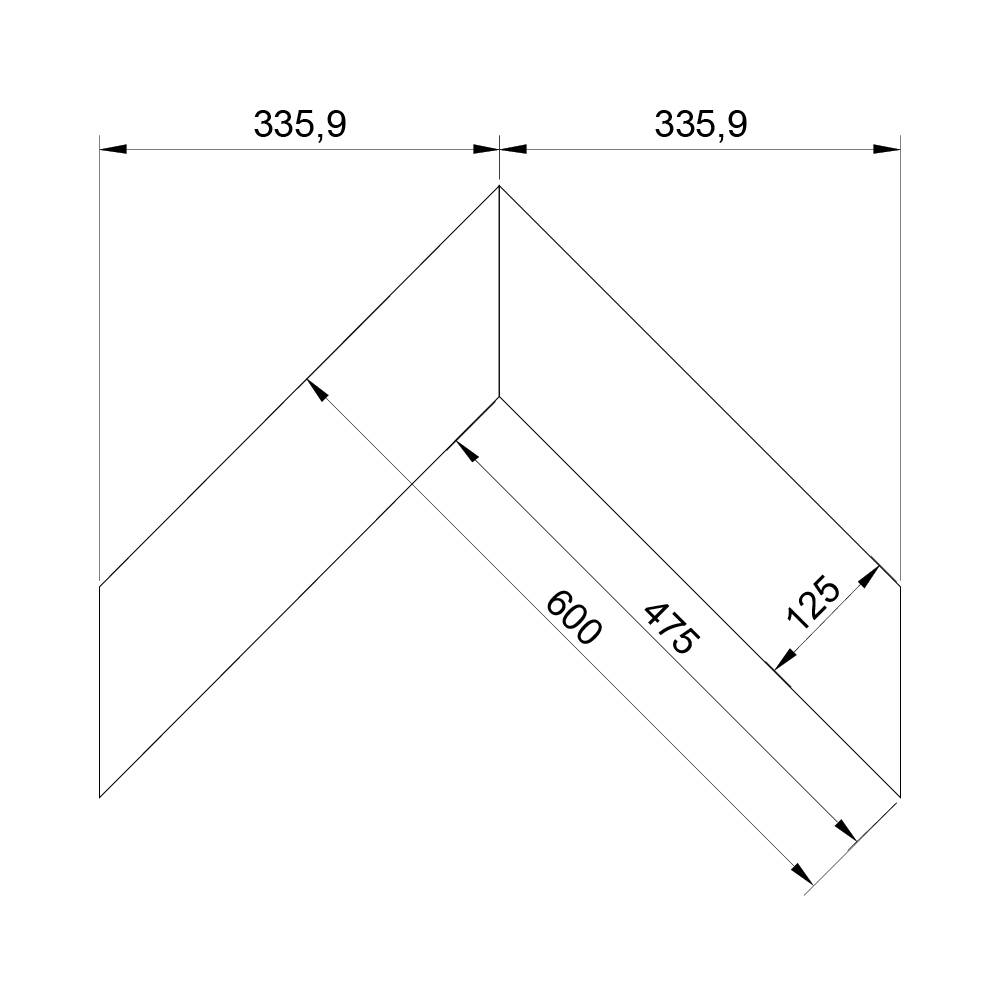 Паркет Елка Французская Lab Arte Chevron Дуб Рустик Гридж лак 600/475х125х14/3/45°