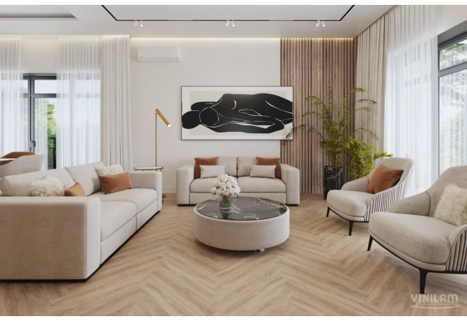 ПВХ плитка VINILAM Parquet Herringbone Glue GD11355 Паркет Монпелье Glue