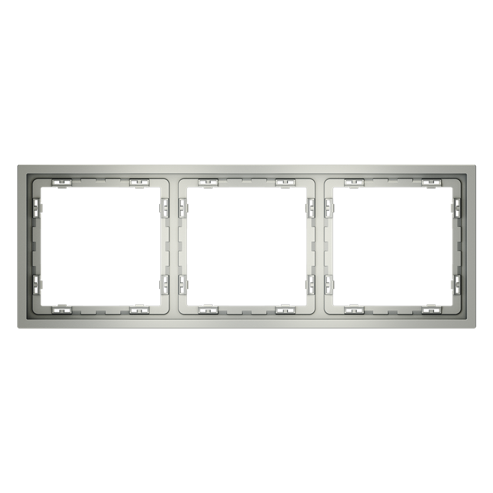 Рамка пластиковая VOLTUM S70 на 3 поста, (сталь)