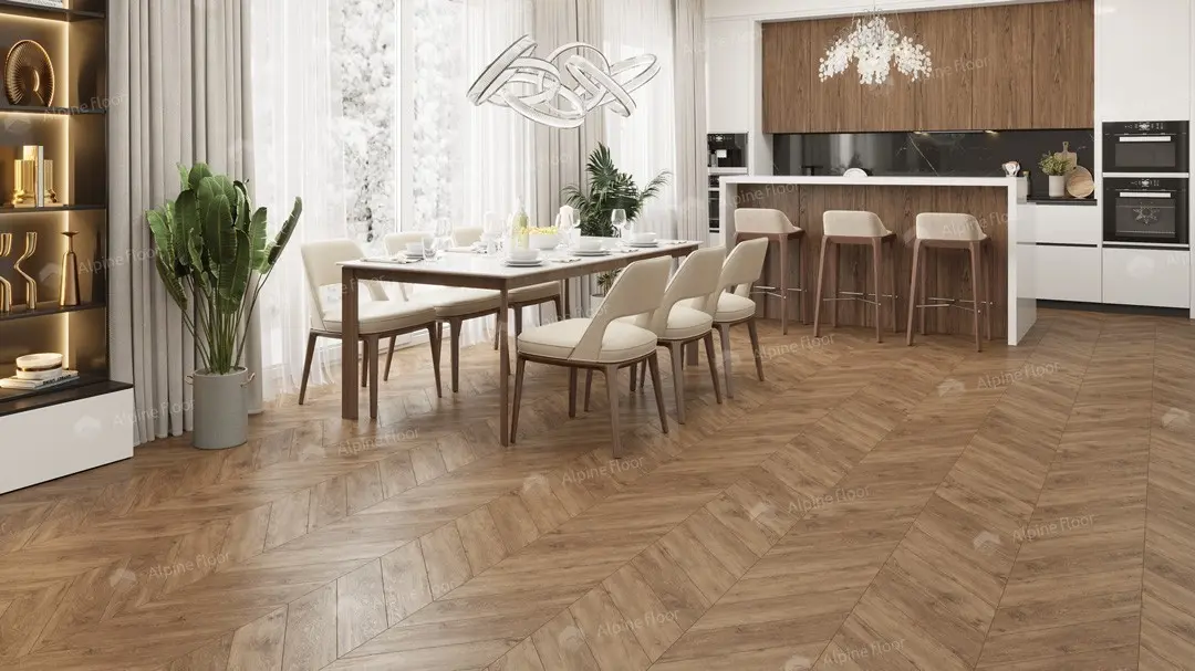 ПВХ-плитка Alpine Floor Chevron Alpine LVT ECO 20-10 Гевуина