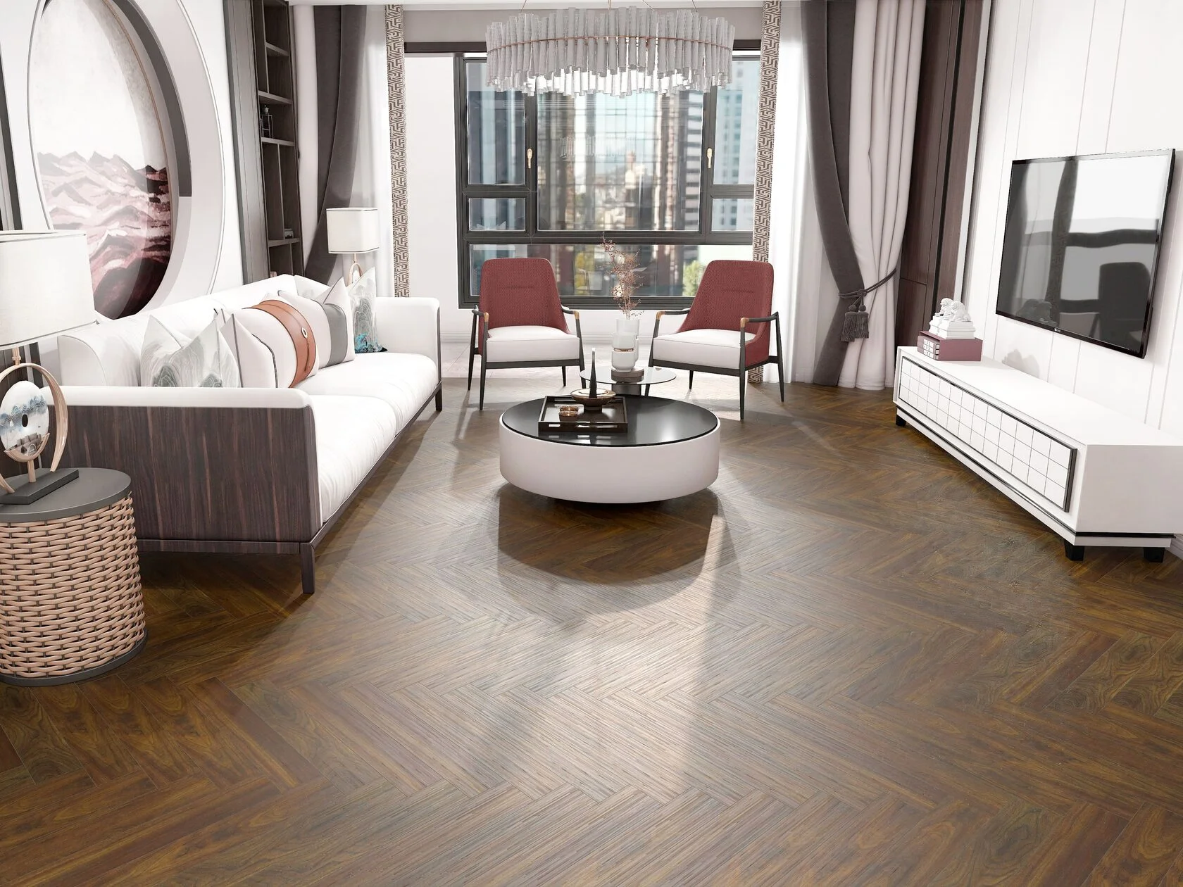 Ламинат Skalla Wood HERRINGBONE Дуб Ивеланн (Oak Iveland) HR1022