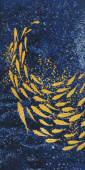 Керамогранит Декоративное панно MDetails Swirling Fish (набор из 4шт. 60x120) 120x240
