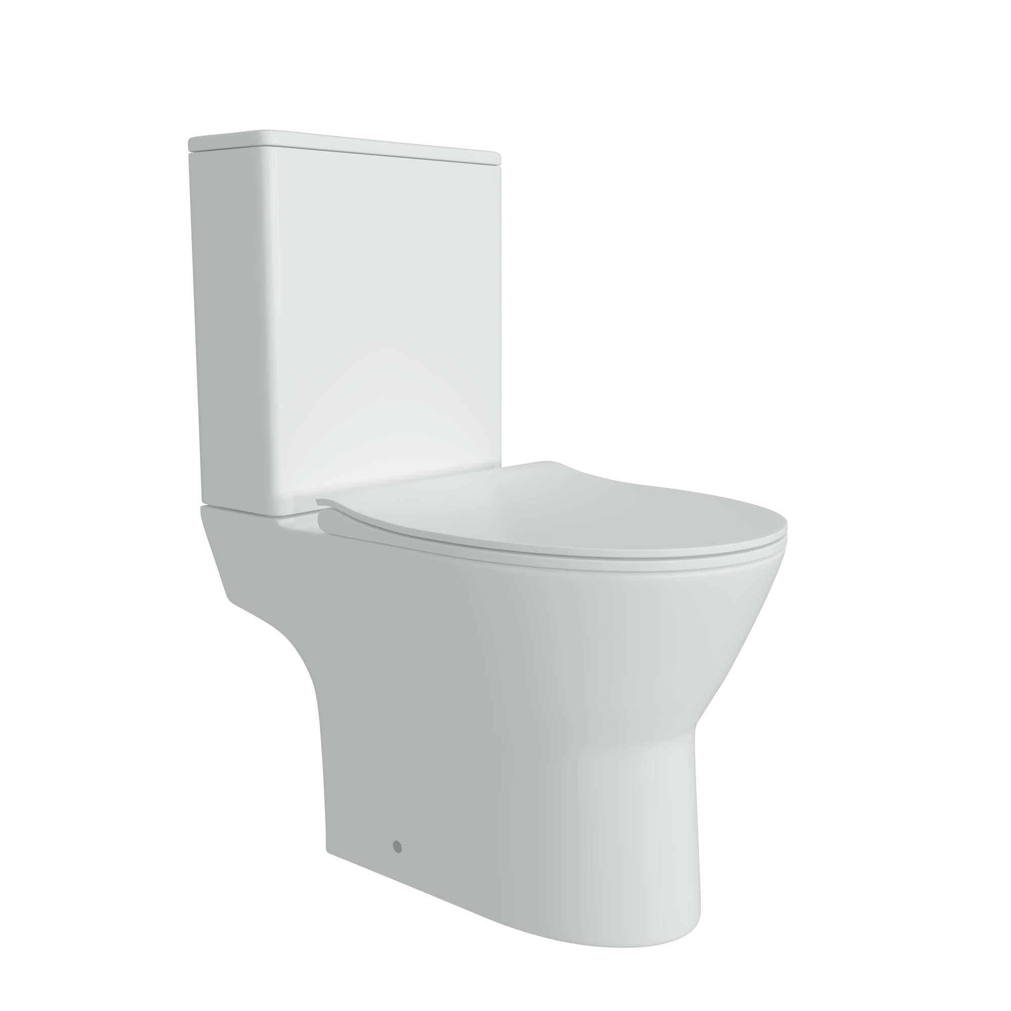 Унитаз-компакт безободковый Creto Cer C4 1803-Cer-C4NP с крышкой-сиденьем микролифт, белый