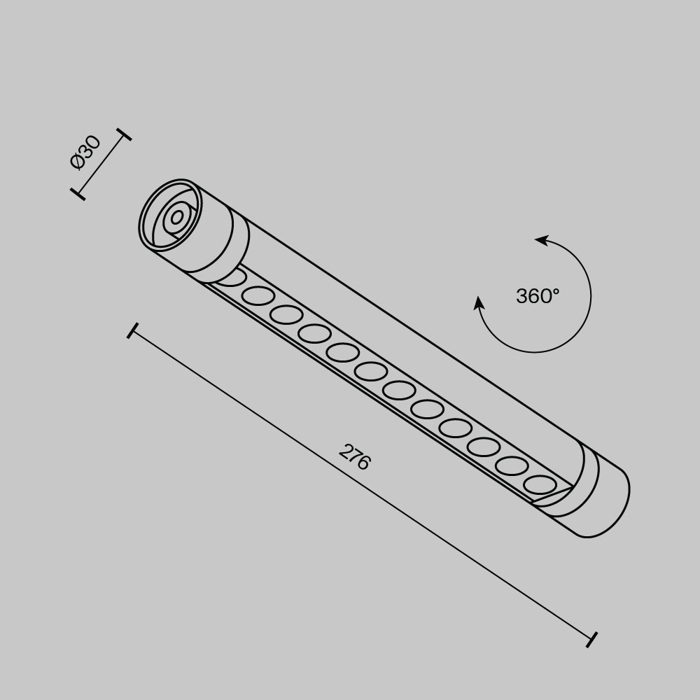 Светильник Technical C149CL-L300-6W3K-B