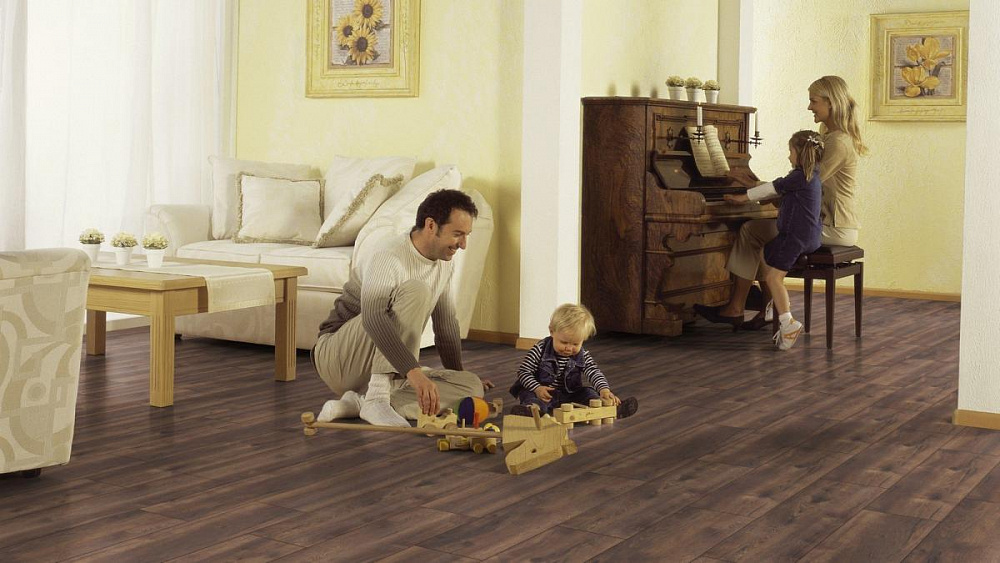 Ламинат Kronotex Mega Plus Дуб тёмный Петерсcон D 4766