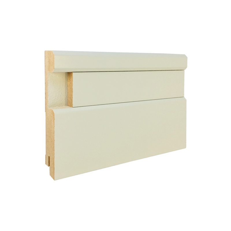 Напольный плинтус CROWNWOOD МДФ F3-VF3 RAL + вставка гладкая 8х30 RAL