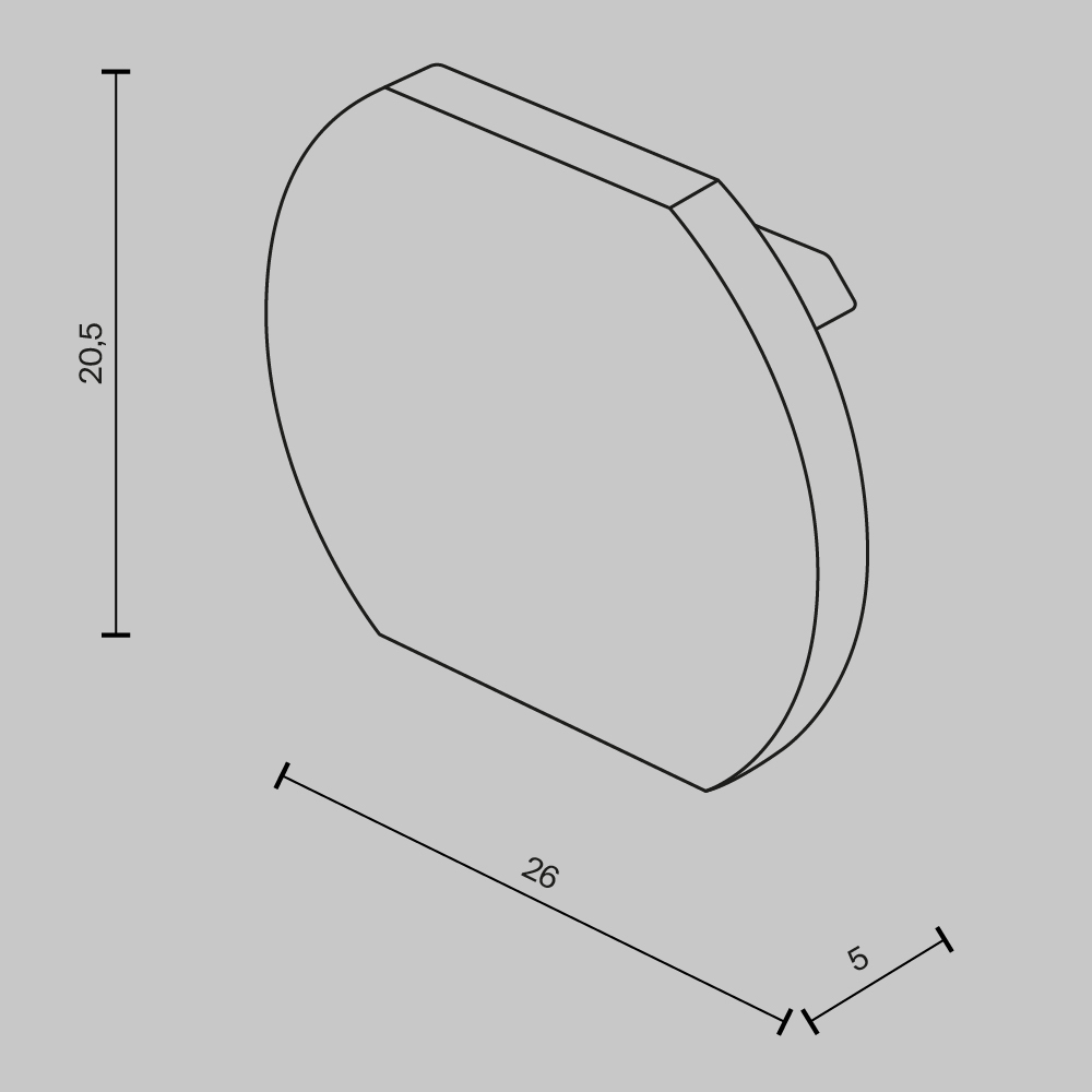 Комплектующие для накладной трековой системы Technical TRA172EC-R-11B