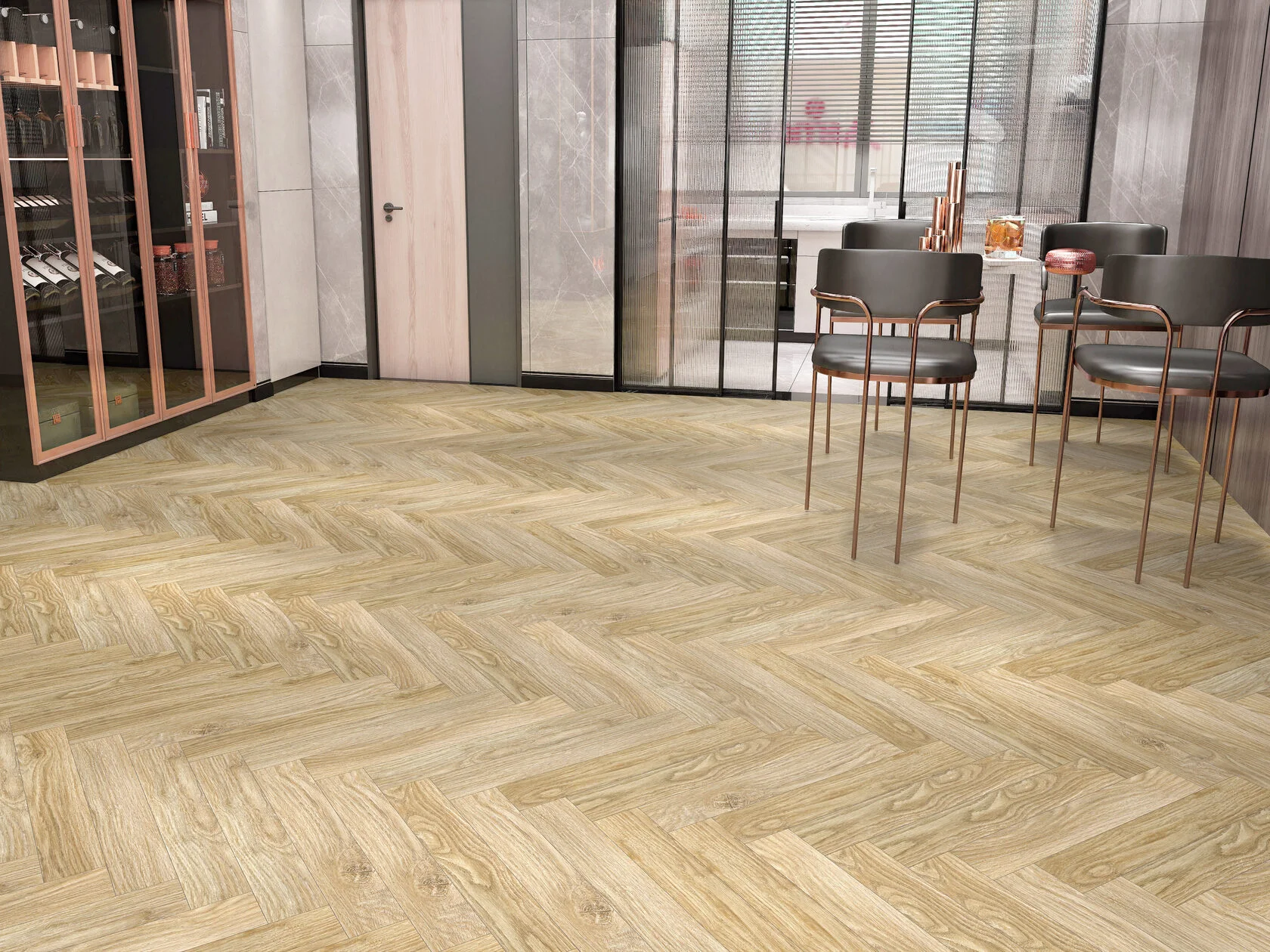 Ламинат Skalla Wood HERRINGBONE Дуб Винье (Oak Vigne) HR1021
