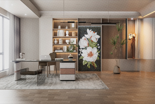 Керамогранит Декоративное панно MDetails Magnolia Bloom (набор из 4шт. 60x120) 120x240
