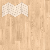 Паркет Елка Французская Lab Arte Chevron Дуб Селект Блонд лак 400/348х90х14/3/60°