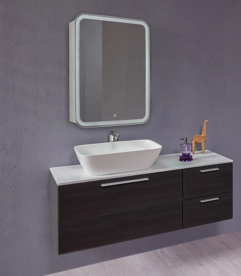 Зеркальный шкаф Creto Zoe 60х80 с LED подсветкой 16-602800Z