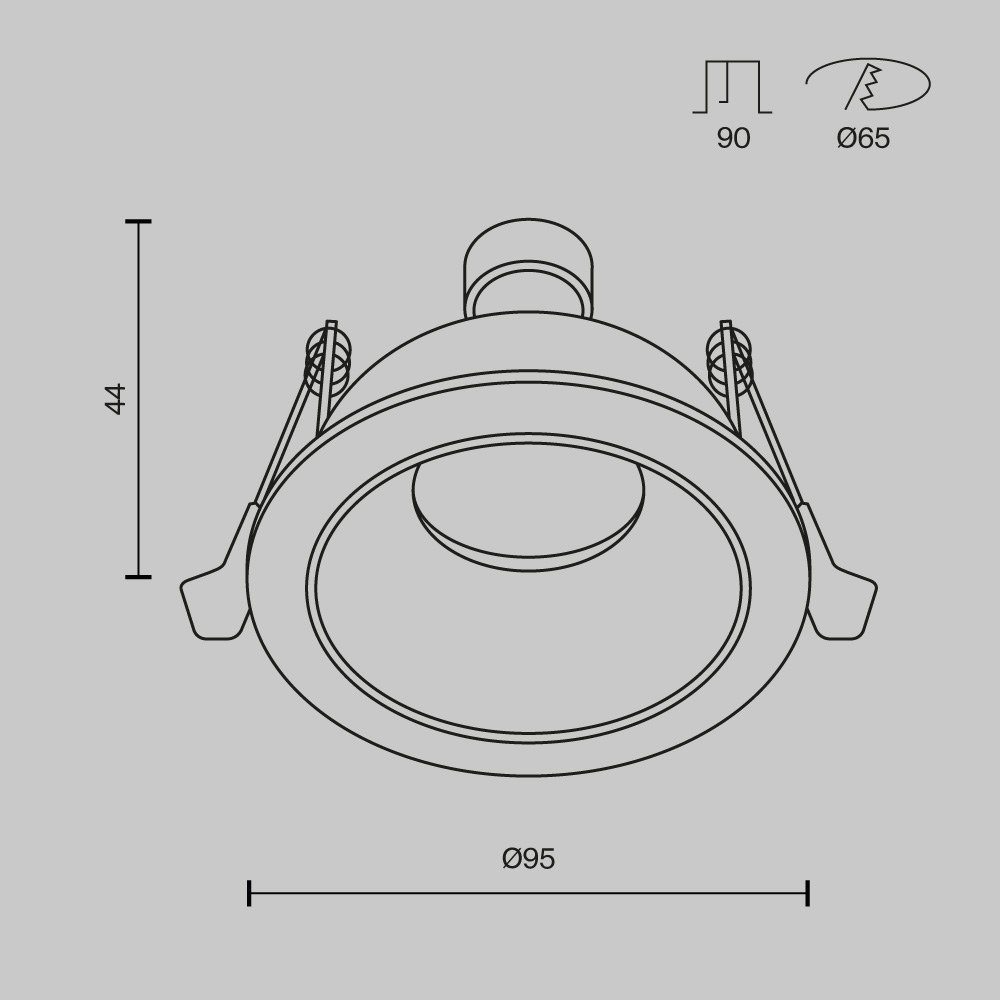 Встраиваемый светильник Technical DL126-GU10-WMG
