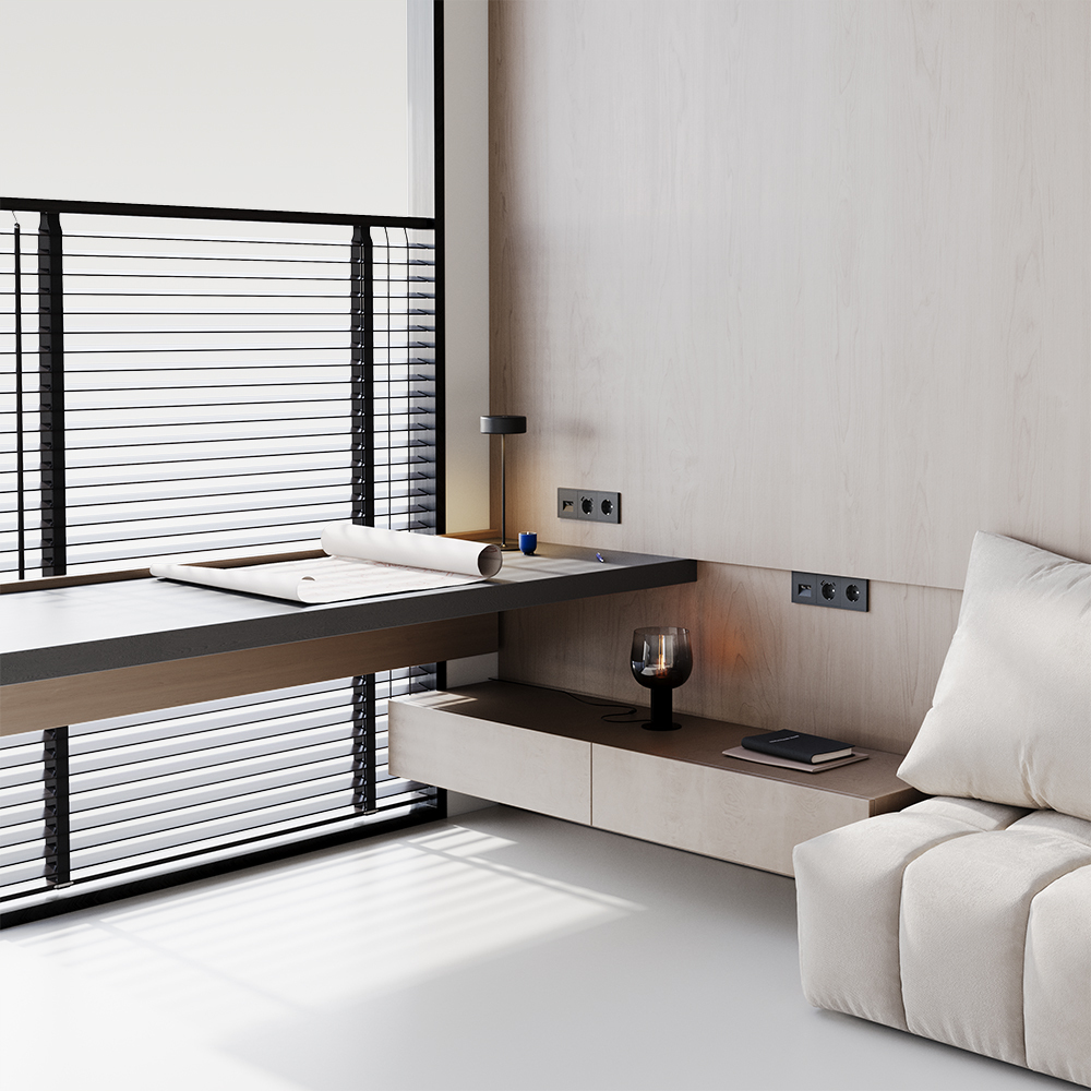 Рамка пластиковая VOLTUM S70 на 3 поста, (черный матовый)